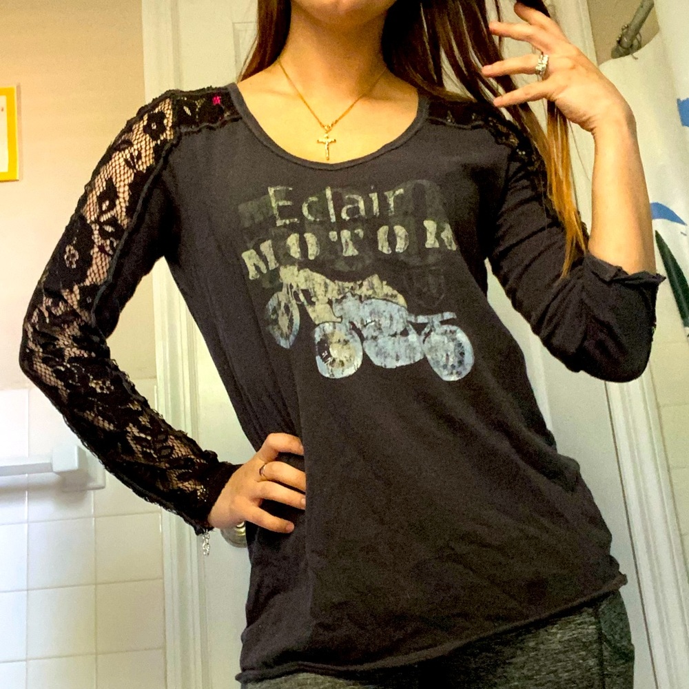 Free People Motorcycle graphic tee size small